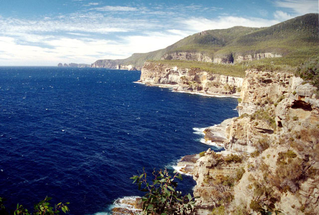Looking down the coast from Eaglehawk Neck to Port Arthur