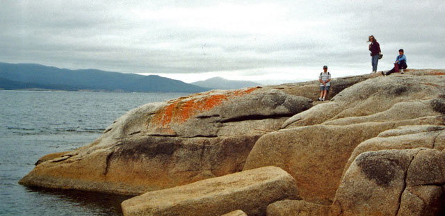 The coastline at Bicheno