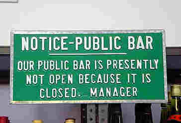 Funny Sign - Bar Closed