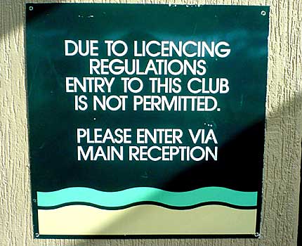 Funny Sign - Club Entrance