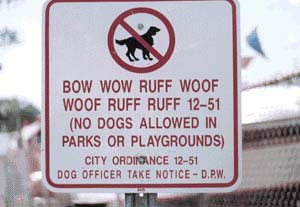 Funny Sign - Dog Sign